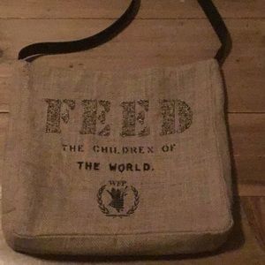 Feed Projects burlap bag